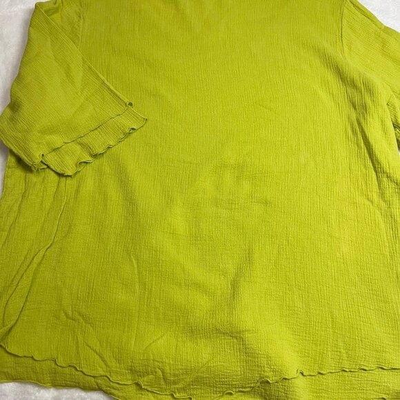 Soft Surroundings Siesta Key Tunic Top Women's Plus Size 1X Lime 100% Cotton - Picture 8 of 11